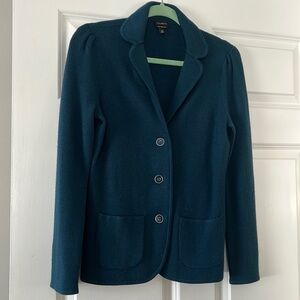 Talbots Deep Teal Knit Blazer